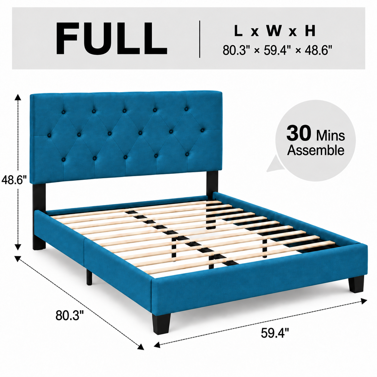 Modern Tufted Bed Frame